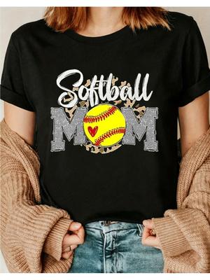 Cheetah Softball Mom T-Shirt Trendy And Comfortable G Tee for Softball Enthusiasts Ideal for Family Friends And Team Sup