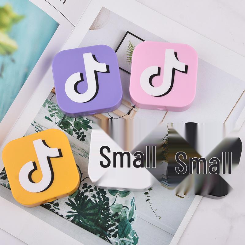 

New 9002 Note Colored Contact Lens Care Case рожевий