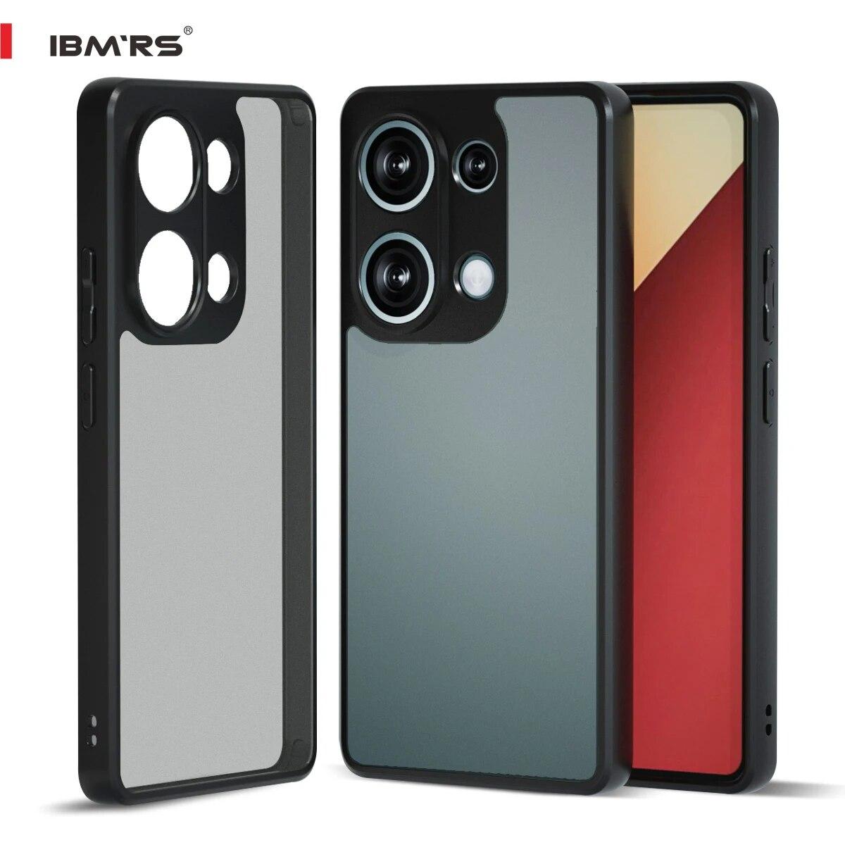 

(В комплекте ремешок на запястье)ibmrs для Xiaomi Redmi Note 13 Pro 4G Anti-Fingerprint Camo Case, матовый прозрачный защитный чехол для телефона matte black матовый черный
