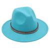 Tibetan Style Top Hat Temperament Jazz Hat British Elegant Felt Hat Big Brim Rivet Woolen Hat Men And Women