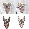Embroidery Sequins Beads Applique Sewing on Beaded Collar Patches Wedding Dress Applique For Evening Gown Bridals Dress