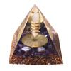 Energy Generator Orgone Pyramid Amethyst Peridot Healing Natural Crystal Reiki Chakra Generator Orgonite Pyramid Meditation Tool