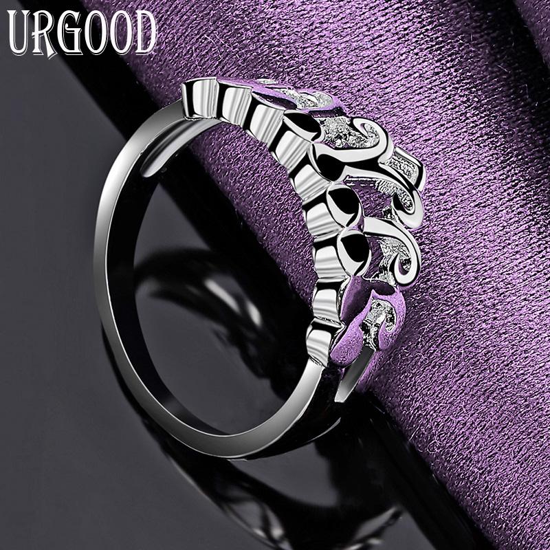 925 Sterling Silver Crown Ring Gift Fashion Jewelry