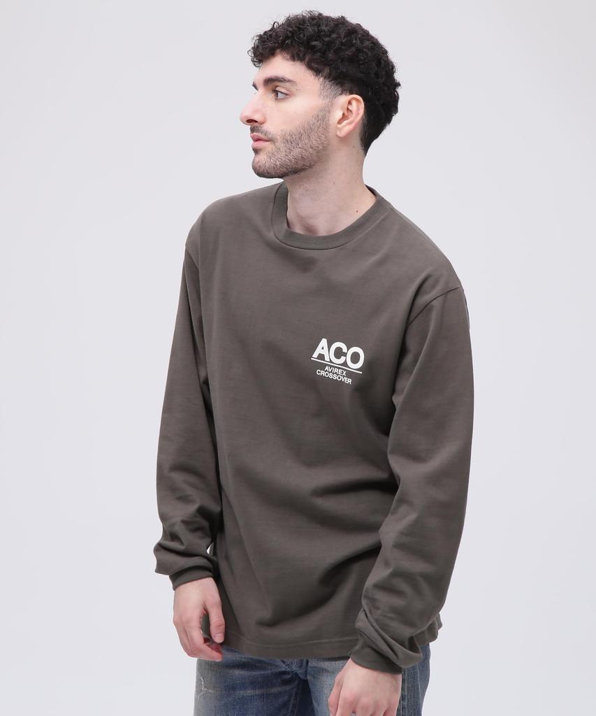 Avirex CROSSOVER BANDANA PATCH LONGSLEEVE Size T-SHIRT, Men's, 2XL, 310, Olive, 783-4230023