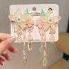 Mid-Autumn Hanfu Fairy Hair Clip - Women's & Children's Ancient Style Floral Tassel, Sweet Accessory for Girls