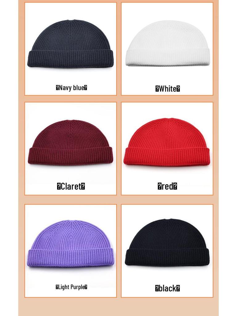 Unisex Nahtlose Strickmütze: Warme Winterwollmütze für Herren & Damen