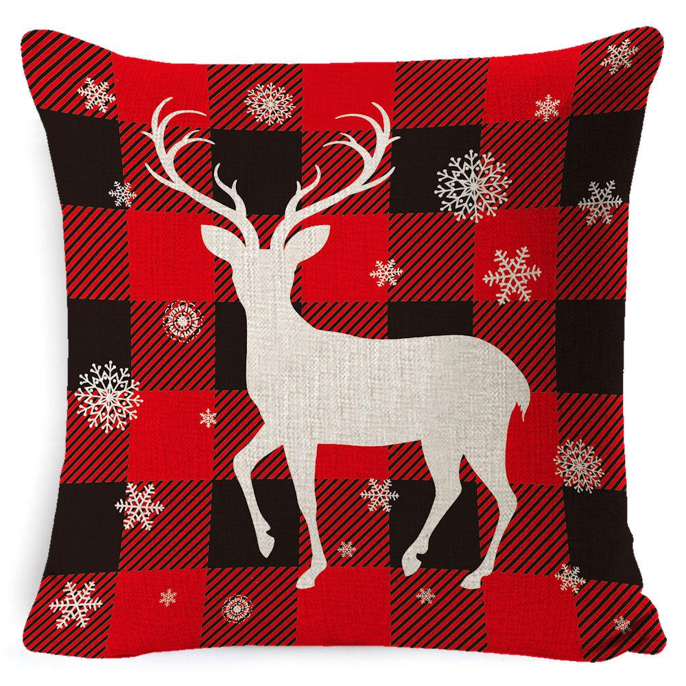 Christmas Pillowcase Home European Linen Sofa Cover Cushion Cushion Pillowcase Back Cushion