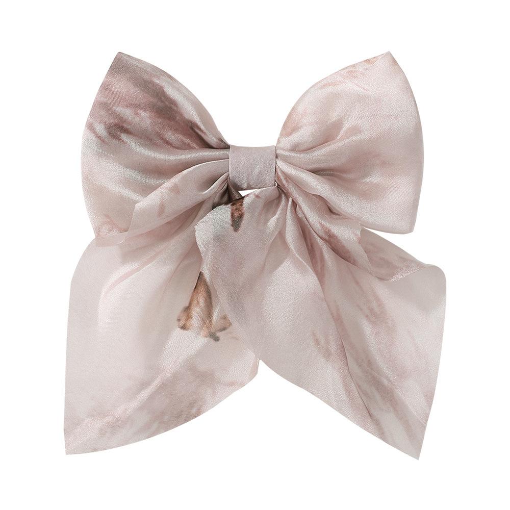 2Pcs Baby Hair Clip for Girls Hair Tie Ink Style Bow Kid Hair Accessory Sping Autumn Princess Children Hairband