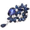 Faux Crystal Flower Brooches Alloy Elegant Brooch Pin Accessories Clothes Decoration for Women