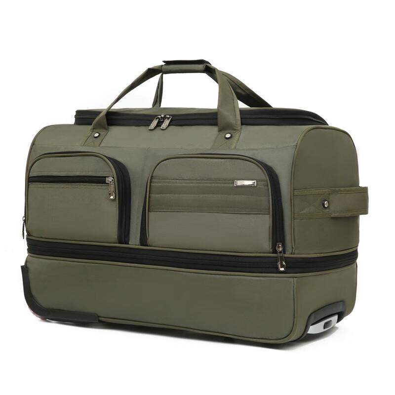 Expandable Large Capacity Travel Duffel Bag with Trolley Sleeve
