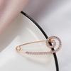 New  Rose Gold Fine Brooch For Women Creative Fashion Wedding Jewelry Unique Hollow Natural Zircon Boutonniere