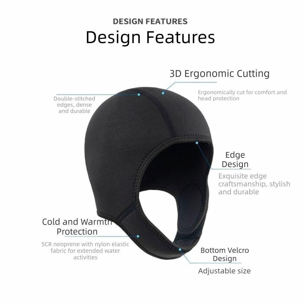 2MM Diving Hood Quick Dry Water Sports Hood Skin Friendly Swim Cap Diving