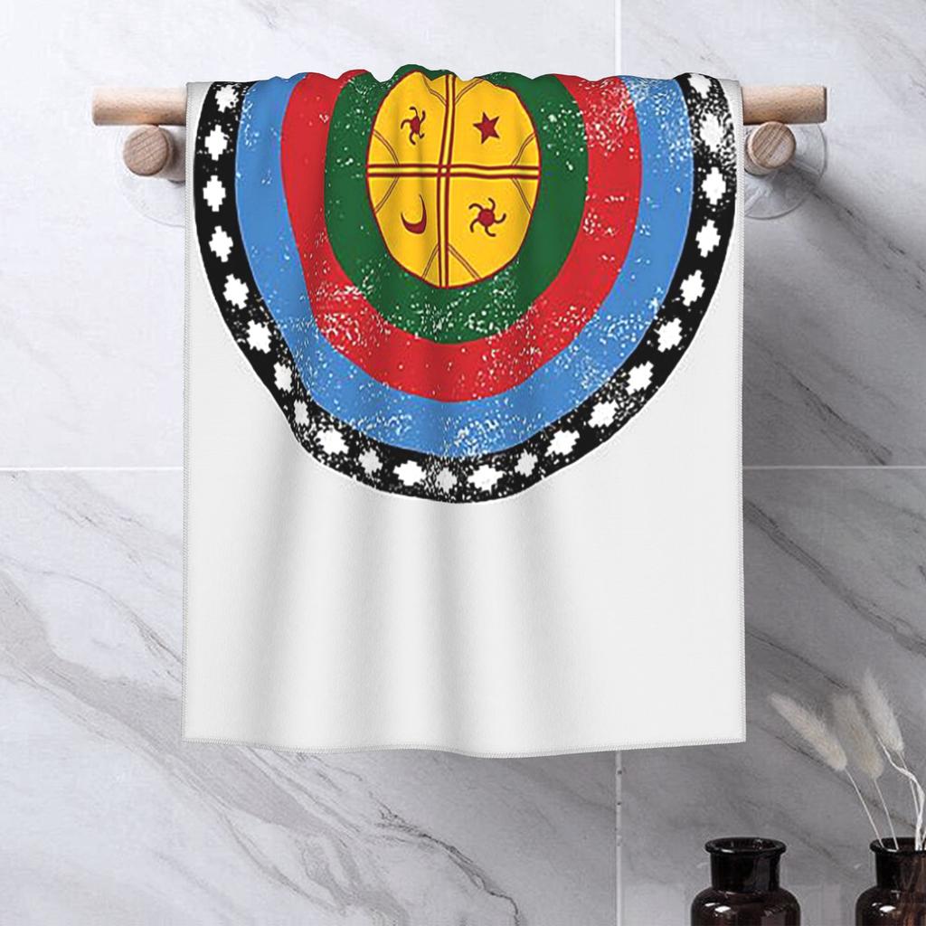 Symbole Signe Mapuche Graphique Serviette Visage Douce Séchage Rapide Piscine Bain Serviettes Coton Absorbant