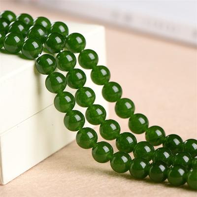 30 peças de contas redondas de calcedônia de jade verde natural grama lindas contas multicoloridas feitas à mão pulseira colar joias acessórios de contas artesanais