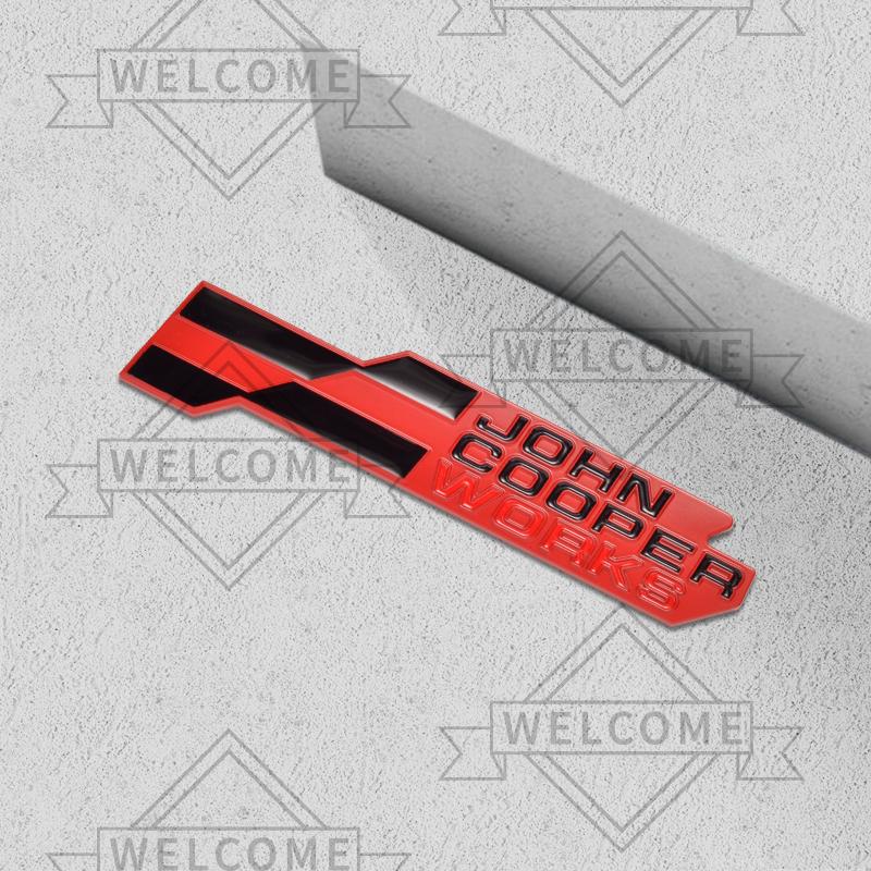 3D Car Stickers John Cooper Works Grille Emblem Auto Body Badge Trunk Decal For Mini Cooper S ONE J01 U25 F57 R53 R55 R56 R58