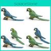 Vibrant Blue And Green Parrot Model Charming Animal Decoration For Collectors