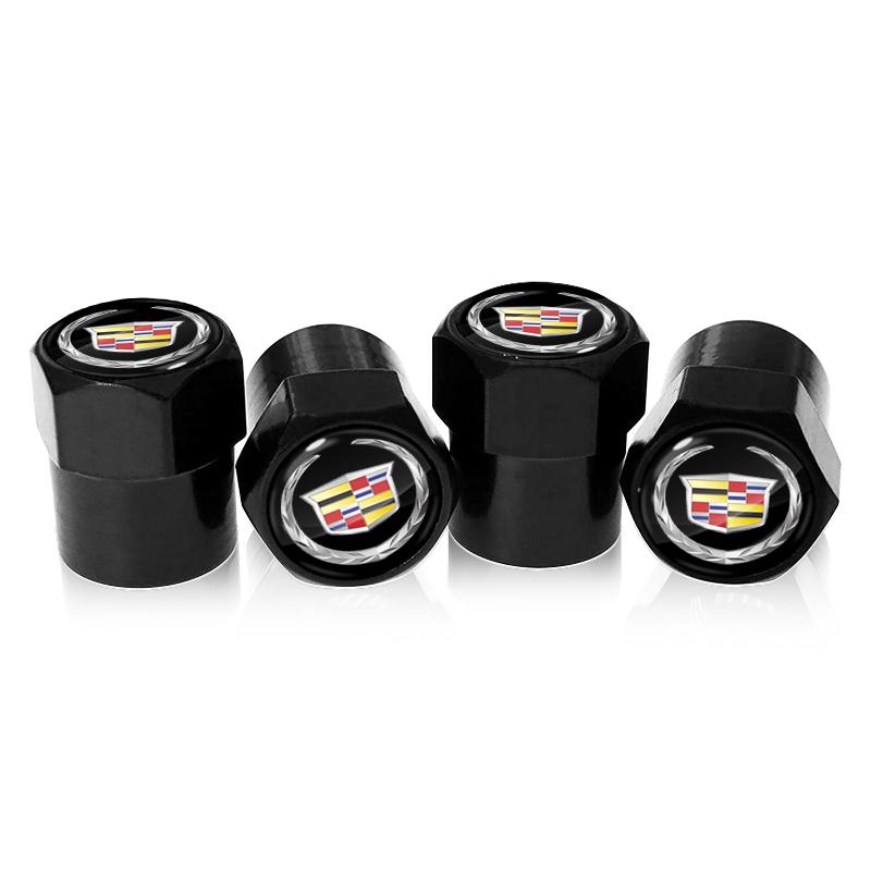 4Pcs Metal Car Wheel Tire Valve Core Cap Car Styling For Cadillac Escalade Tiburon Deville Seville XT5 XTS CTS BLS SLS DTS SRX Metal