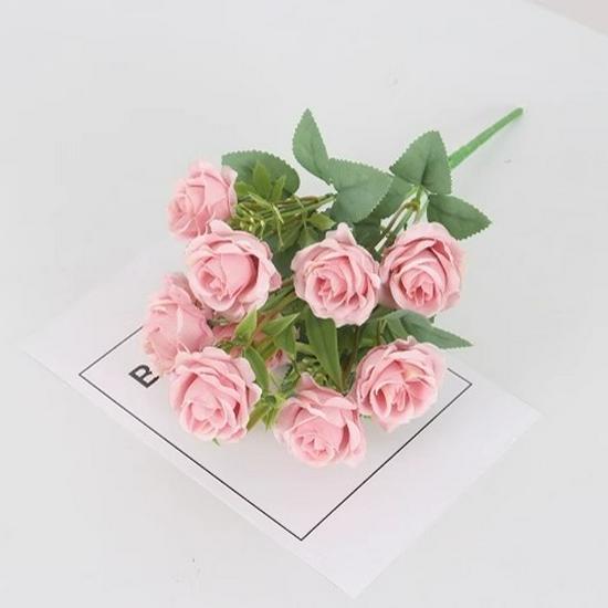 Buchet Artificial de Trandafiri și Crizanteme pentru Decorațiuni Exterioare și de Nuntă, Aranjamente Florale și Amenajare Peisagistică