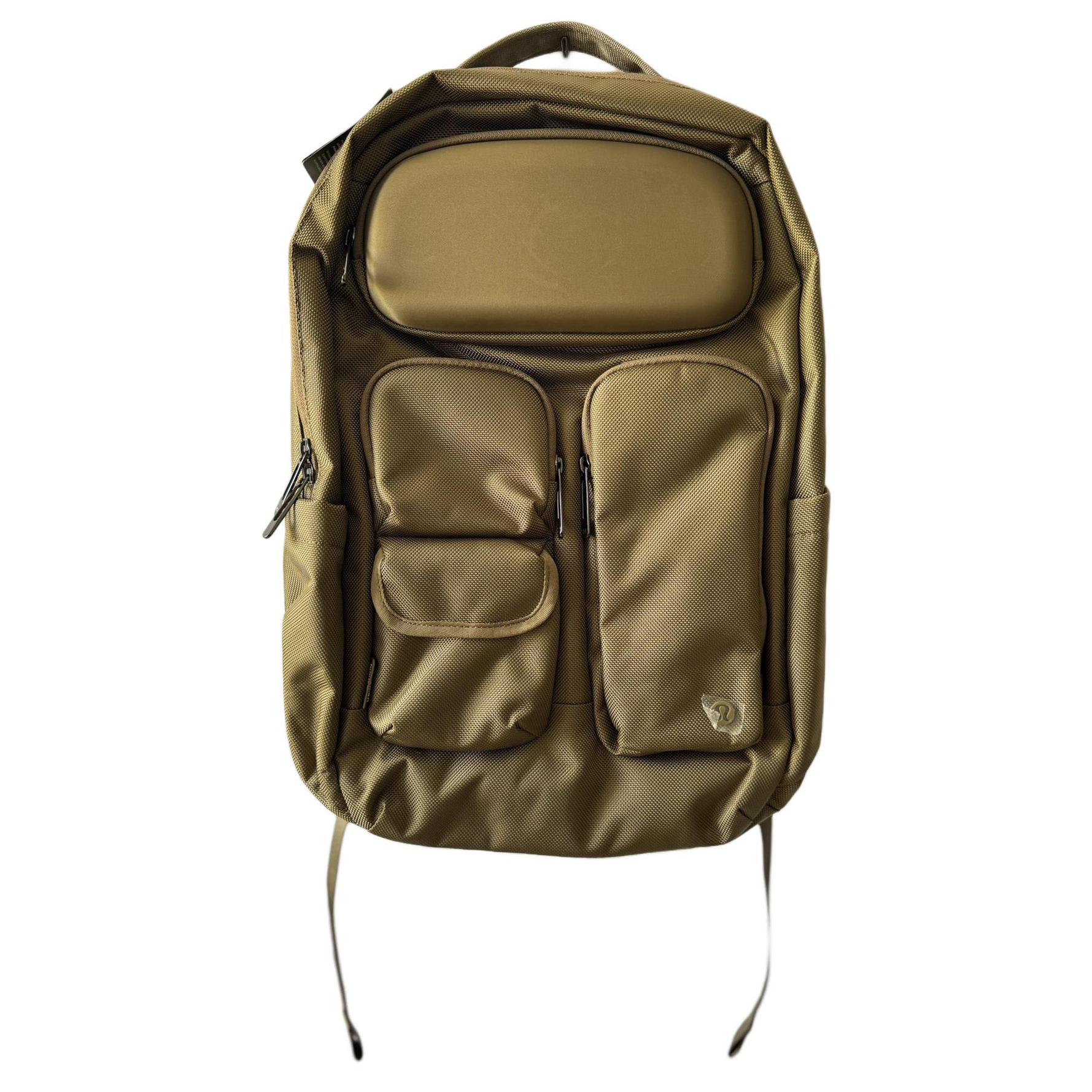 

Lululemon 23L Cruiser Multi-Functional Pocket Zipper Closure Waterproof Fabric Backpack Men Backpack Green LM9AQ0S-ARTF Green