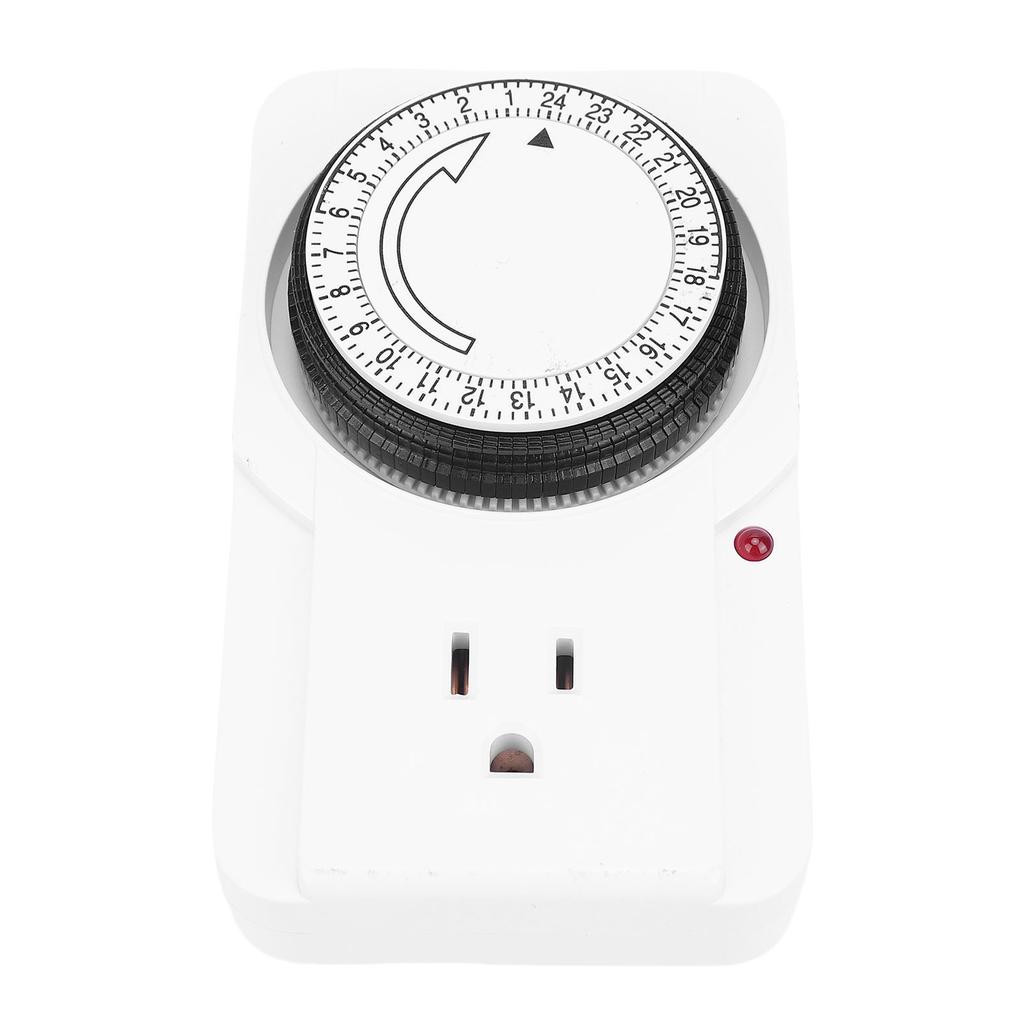 24-Stunden Mechanische Zeitschaltuhr 15-Minuten-Intervalle Programmierbare Mechanische Steckdosen-Zeitschaltuhr für Wasserspender Wasserkocher Klimaanlage Reiskocher Licht