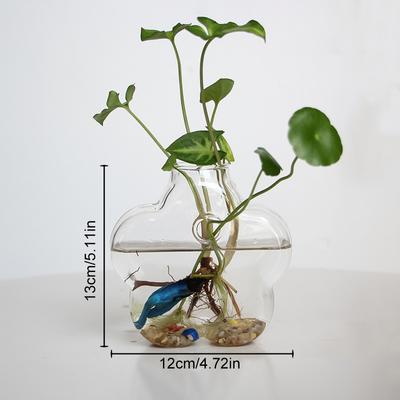 Glass Art Flower Arrangement DIY Desktop Ornaments Transparent Creative Home Decorations