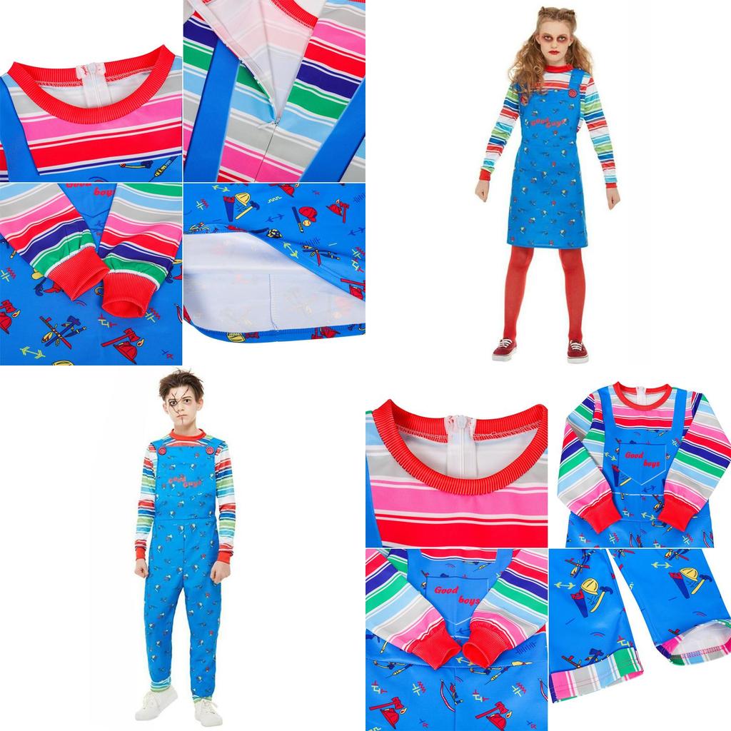 Adorável Fantasia Licenciada de Chucky de Brinquedo para Criança para Halloween Fantasia Infantil