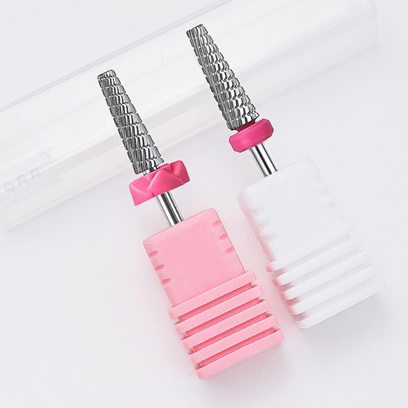 Tungsten Carbide Nail Drill Bits Electric Manicure Drill Accessory Milling Cutters For Nail Gel Polish Remover Nail Tools
