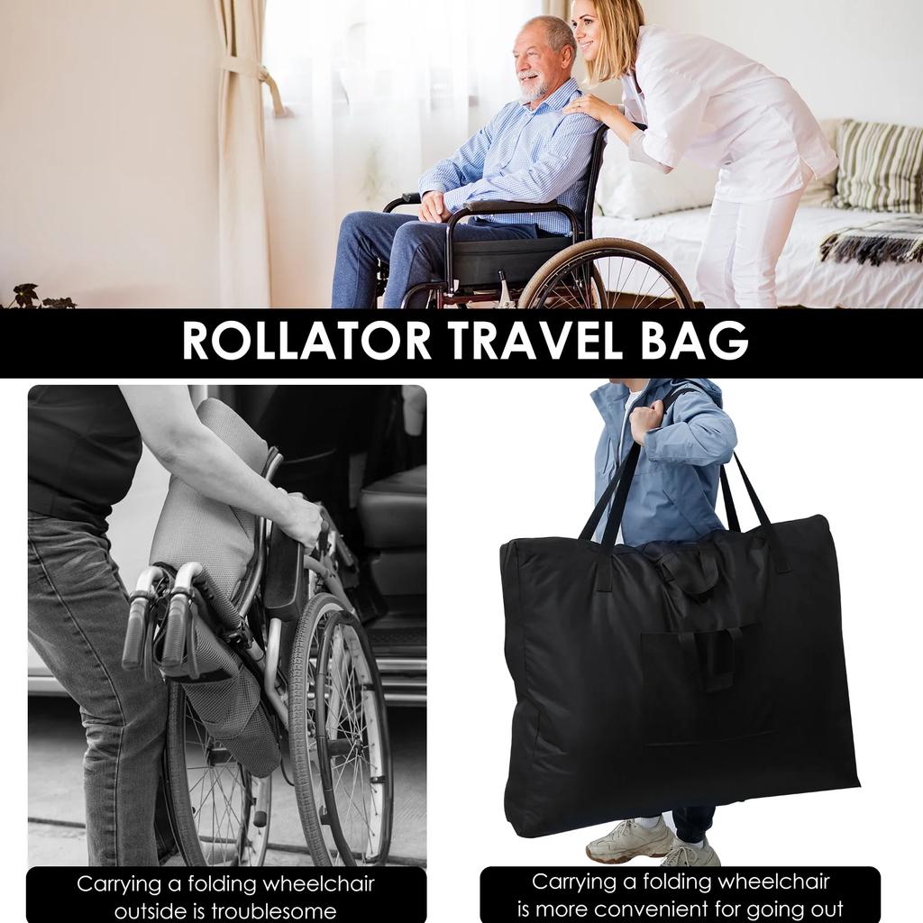 Torba podróżna na rollator składana wodoodporna torba do przechowywania wózków inwalidzkich płócienna torba podróżna na zewnątrz na przenośny chodzik