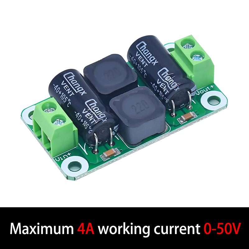 Dc Power Filter Board 0-25V/0-50V 2A/3A/4A Class D Power Amplifier Module Interference Suppression Board Emi Suppression