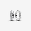 Sparkling Heart Hoop Earrings 925 Silver Heart Earring Glitter Zircon Large Circle Earrings Women Fine Jewelry Present