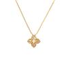 TANGPEI Alloy Silver/Gold Plated Zircon Women's Necklace French-Style Design First Blossom Spring Four-Leaf Clover Chains