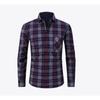 Camisa de Cuadros Casual para Hombre Otoño Invierno con Forro Polar Camisa Cálida Gruesa de Manga Larga Camisa Polar