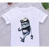 Funny Boys T-Shirts New Crazy Frog Anime Cartoon Print Children'S Tshirts Hip-Hop  Clothes White Short-Sleeved Shirt Tops