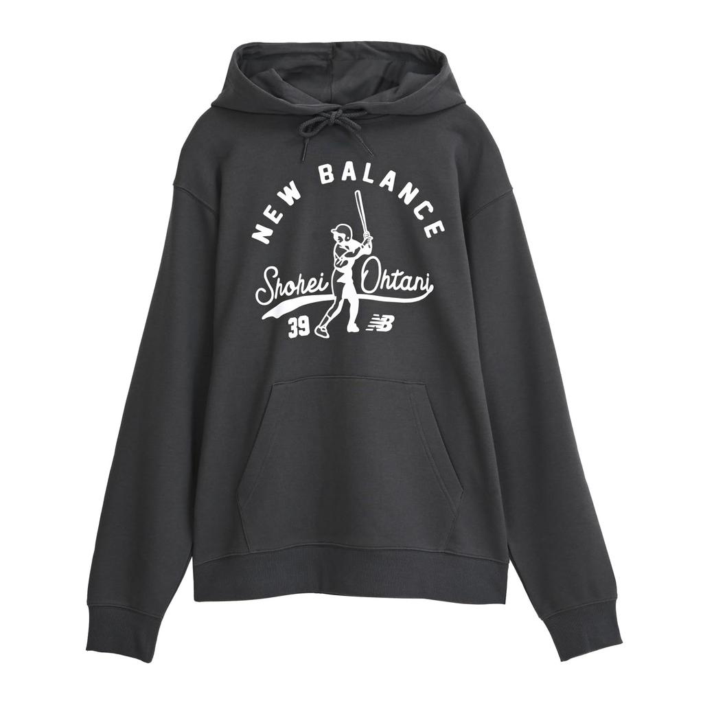 New Balance Shohei Ohtani Memories Graphic Hoodie Men's Pullover Sweatshirt (MT51728) PHM (Phantom) Size L