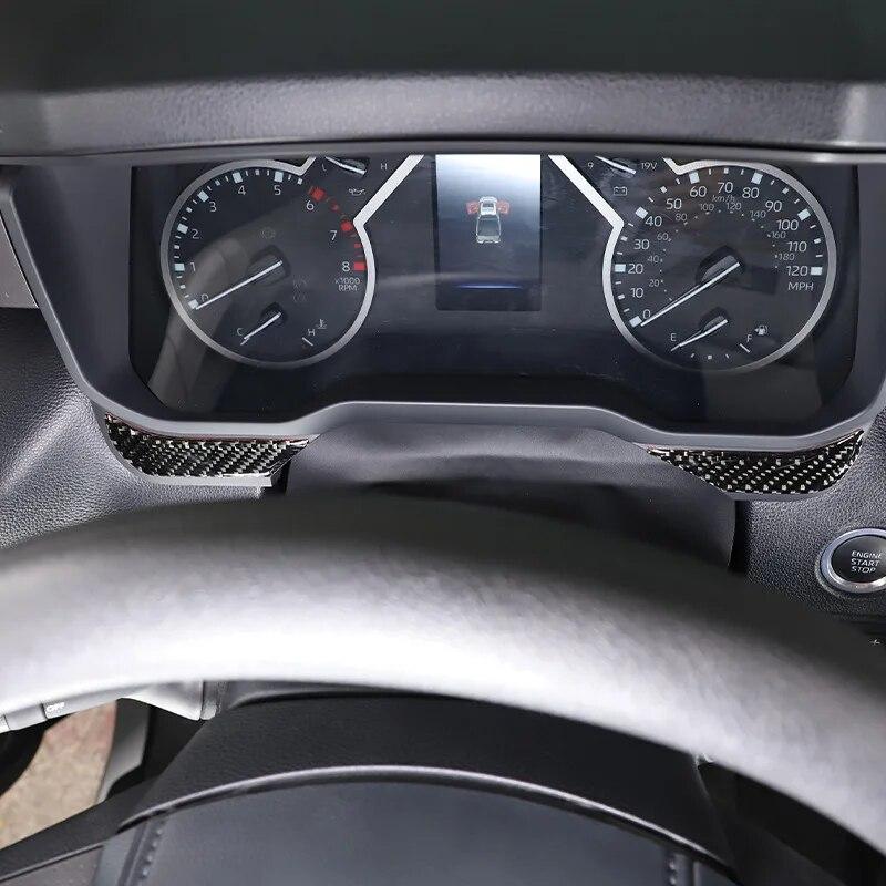 Soft Carbon Fiber Style Car Dashboard Decorative Stickers Fit For Toyota Tundra 2022-2023 Auto Interior Accessories
