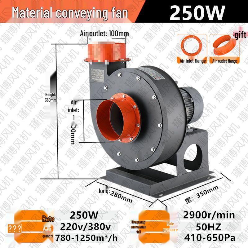High Power Centrifugal Fan for Industrial Dust and Sawdust Removal and Conveying