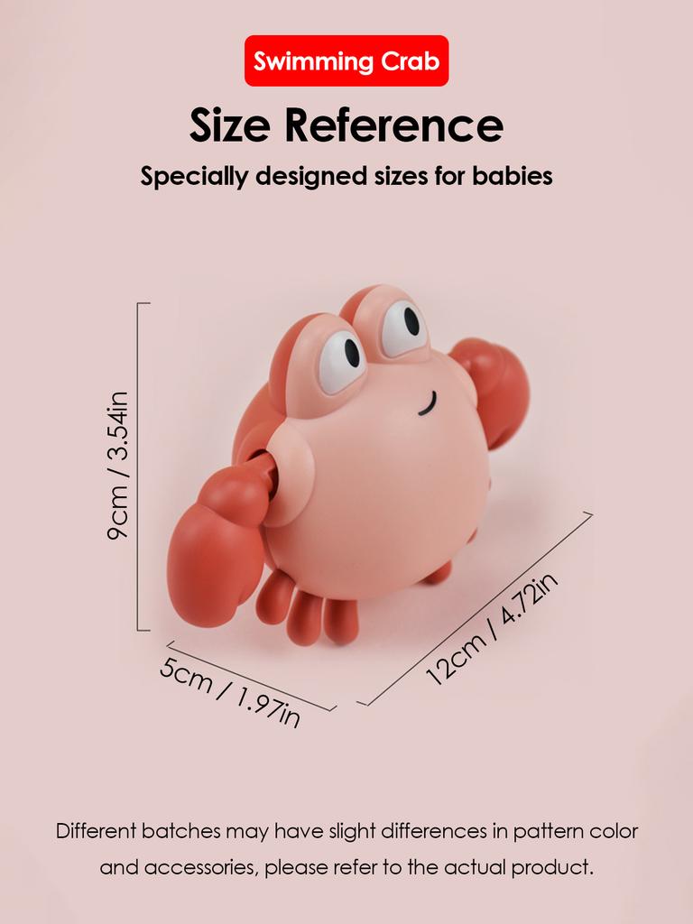 1Pcs Cartoon Crab Bath Toys For Kids Swimming Pool Water Play Game Chain Clockwork Baby Toys