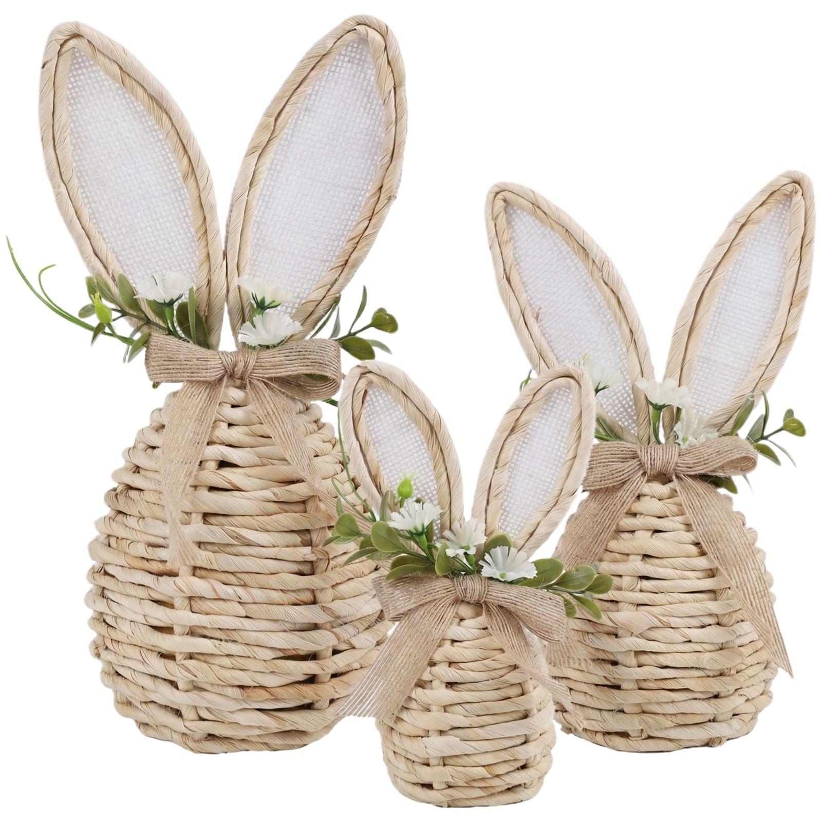Набор фигурок Пасхального кролика (3 куска) Домашнего декора