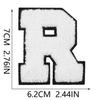 White 7Cm English Letter Embroidery Cloth Sticker Computer Embroidery Label Clothing Accessories Decorative Embroidery Sticker Ironing Stamp