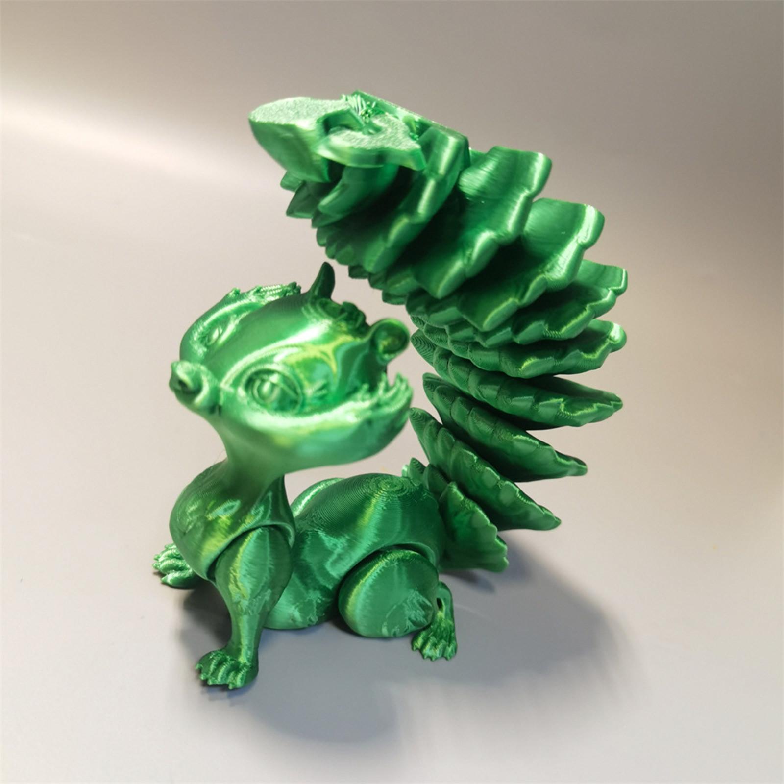

3D-печатная подвижная игрушка, с подвижными суставами, 3D-печатная игрушка-украшение, снятие стресса, подвижная One Size зелёный