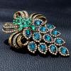 Rhinestone Large Grapes Brooches For Women Vintage Fashion Fruit Pin Colorful Party Accessories Winter Coat Jewelry