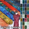 Chinese Landscape Painting Fabric Silk Stretch Satin Cloth for Cheongsam Hanfu DIY Sewing Craft Dress Stage Clothing Supplies