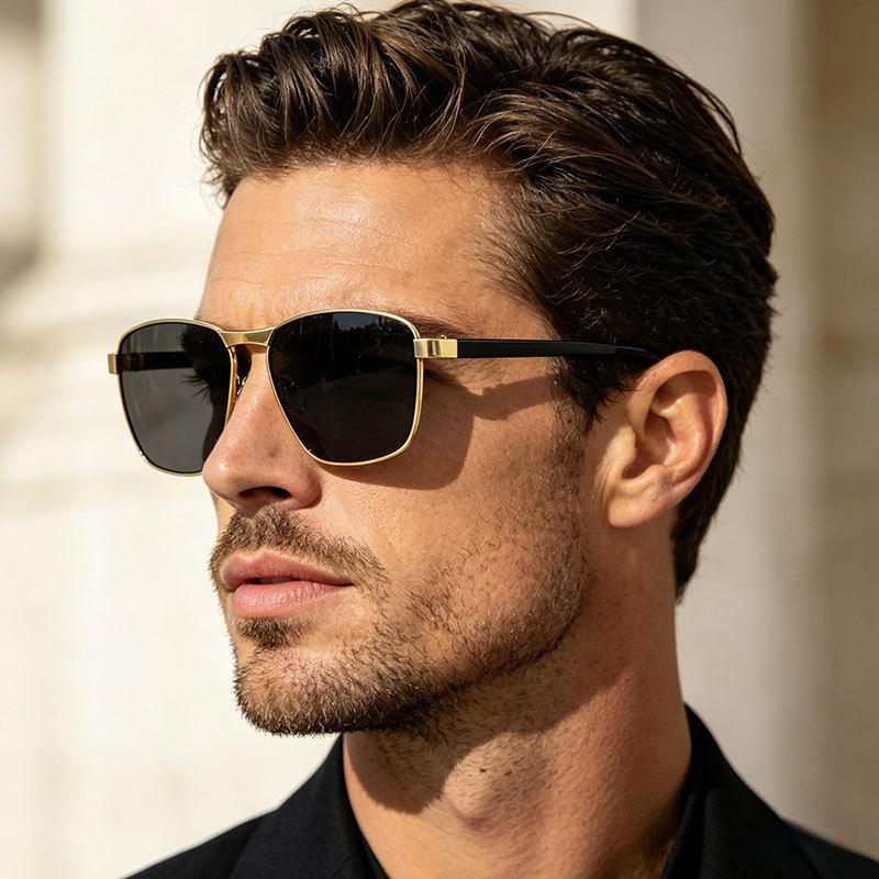Men's Sunglasses, New Metal Sunglasses, UV-protected Sunglasses for Driving