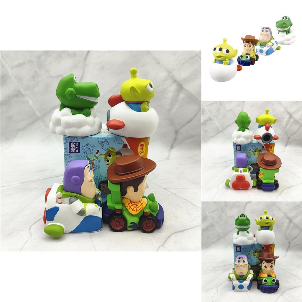 Toy Story Montanha Russa das Nuvens Figuras Buzz Woody Pvc Caixa Surpresa Modelos Colecionáveis 5.5-6cm