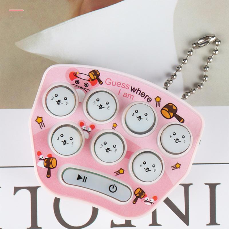 Schlüsselanhänger Handheld Mini Hamster Spiel Schlüsselanhänger Spaß Leuchtend Tönend Stressabbau Spielzeug