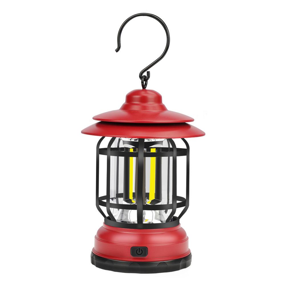 "Hot Sale Multifunctional Waterproof Retro COB Lantern: Portable Outdoor Camping & Household Tent Lamp"