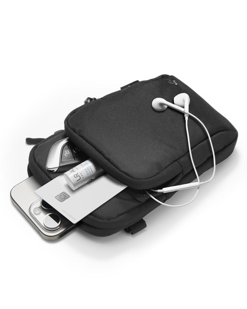 Spigen Klasden KD400 Shoulder Bag for Perfect for Everyday Outdoor and Black Smartphones, Use, Activities, Travel, (AFA07132)