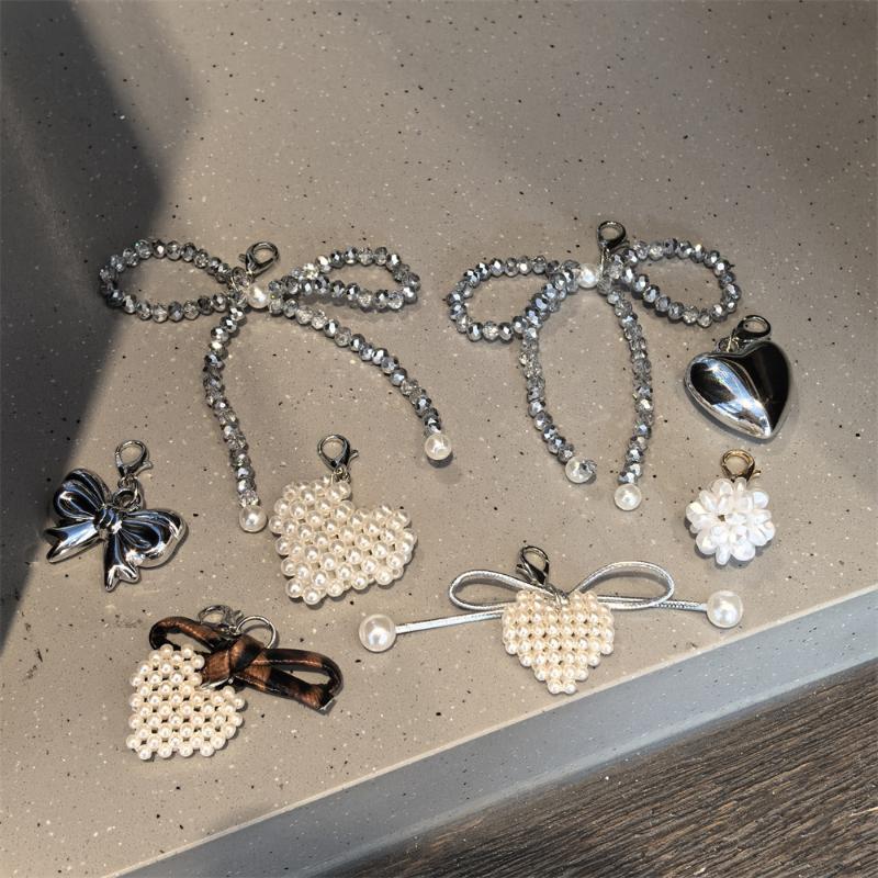 1/2Pcs  Bow Shoe Charm Buckle Shoe Accessories Diy Luxury Pearl Love Shoe Laces Charms For Sneakers Shoes Decoration