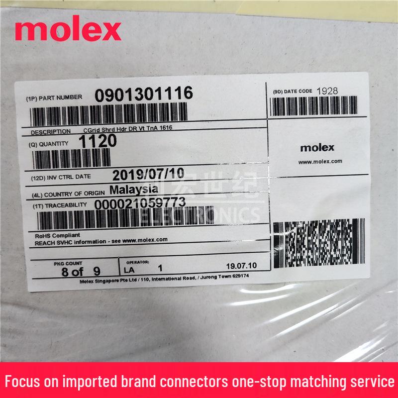 Molex 90130 C-Grid 16-Pin Connector, 2.54mm Pitch Header