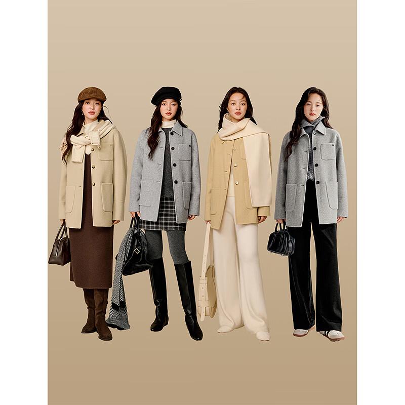 INMAN Women's Alpaca Blend Double-faced Wool Shirt Jacket